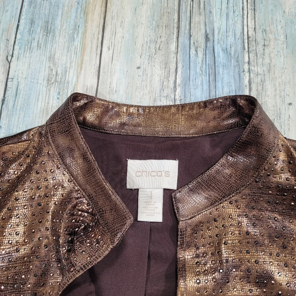 Chico's Studded Bazer. - Picture 3 of 7